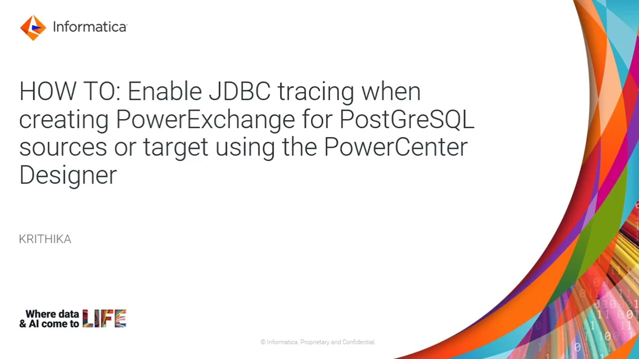 Enable JDBC tracing when Creating PowerExchange for PostgreSQL Source/Target PowerCenter Designer