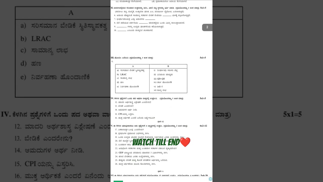 2nd puc economics notes kannada medium😲2025