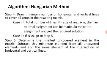 Assignment Problem Hungarian Method PART 1
