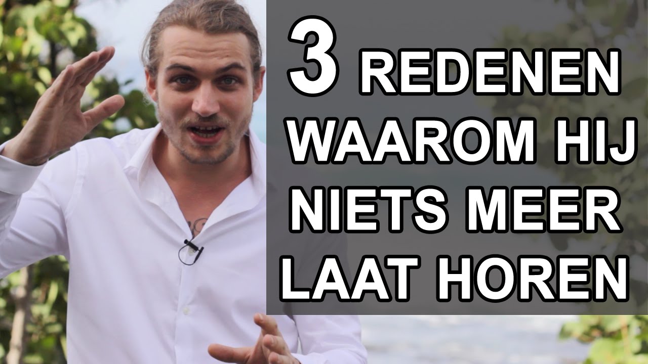 3 Redenen Waarom Een Man Verdwijnt Of Niks Laat Horen