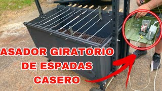 COMO HACER UN ASADOR GIRATORIO CASERO FACIL! How to build a rotating grill!  Cocinando Contigo 