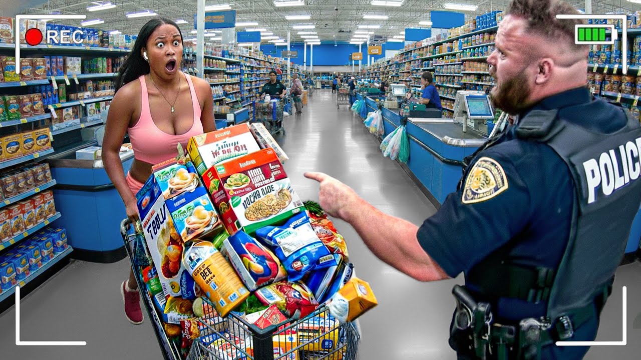 When Cops Catch Woman Stealing an Entire Walmart Cart LIVE - YouTube