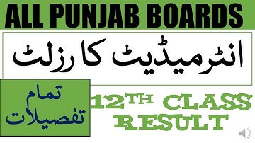 Punjab Boards Result 2021 | 12th Class Result 2021 | FSc Part 2 Result 2021, HSSC Part 2 Result 2021