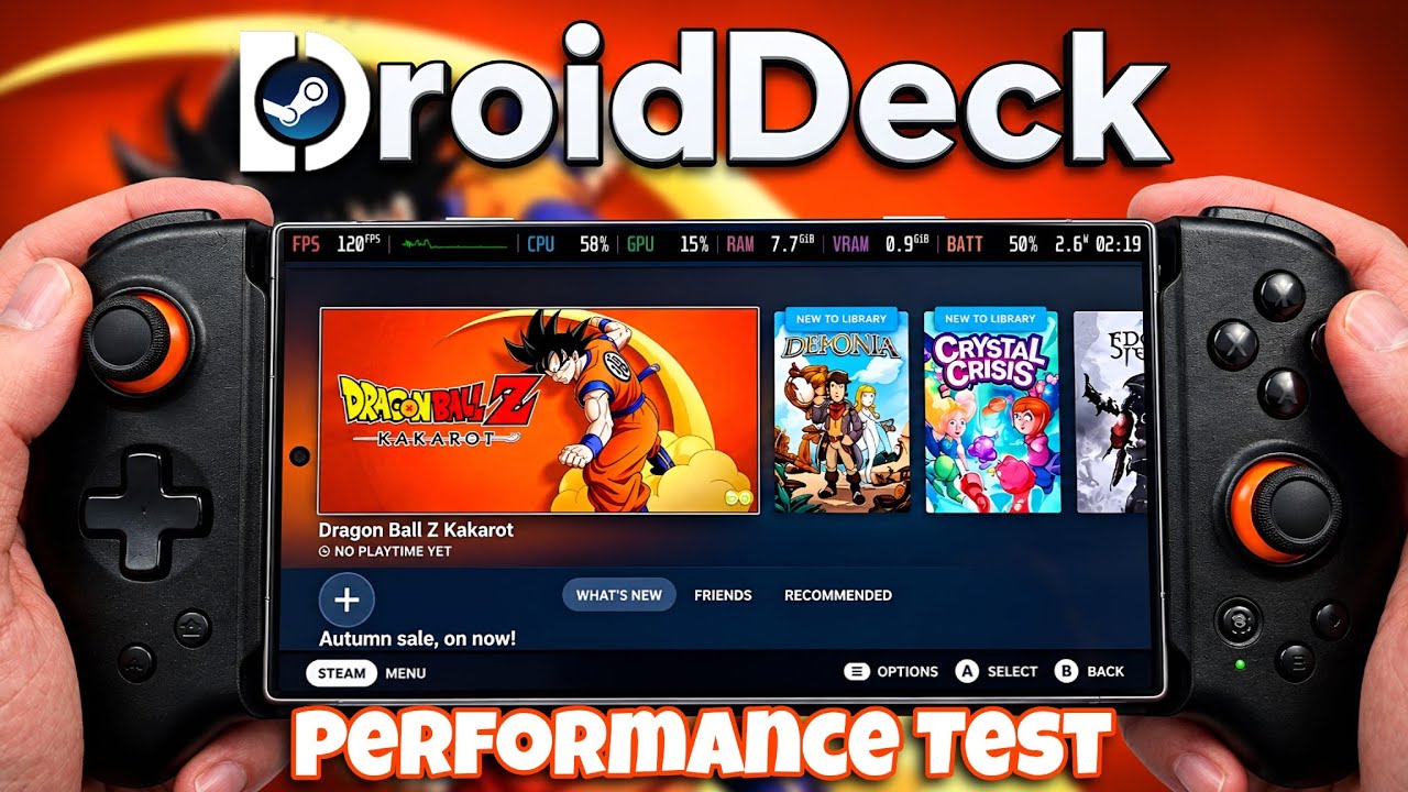 SteamOS now on android Droid Deck performance test in Dragon Ball Z Kakarot - DroidDeck 0.3.1