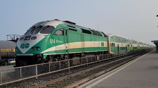 GO 1030 - 614 With 316 Pulling Into & Departing Bronte