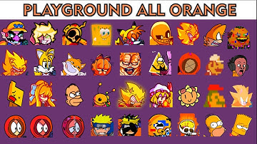 FNF Character Test | Gameplay VS My Playground | ALL Orange Test