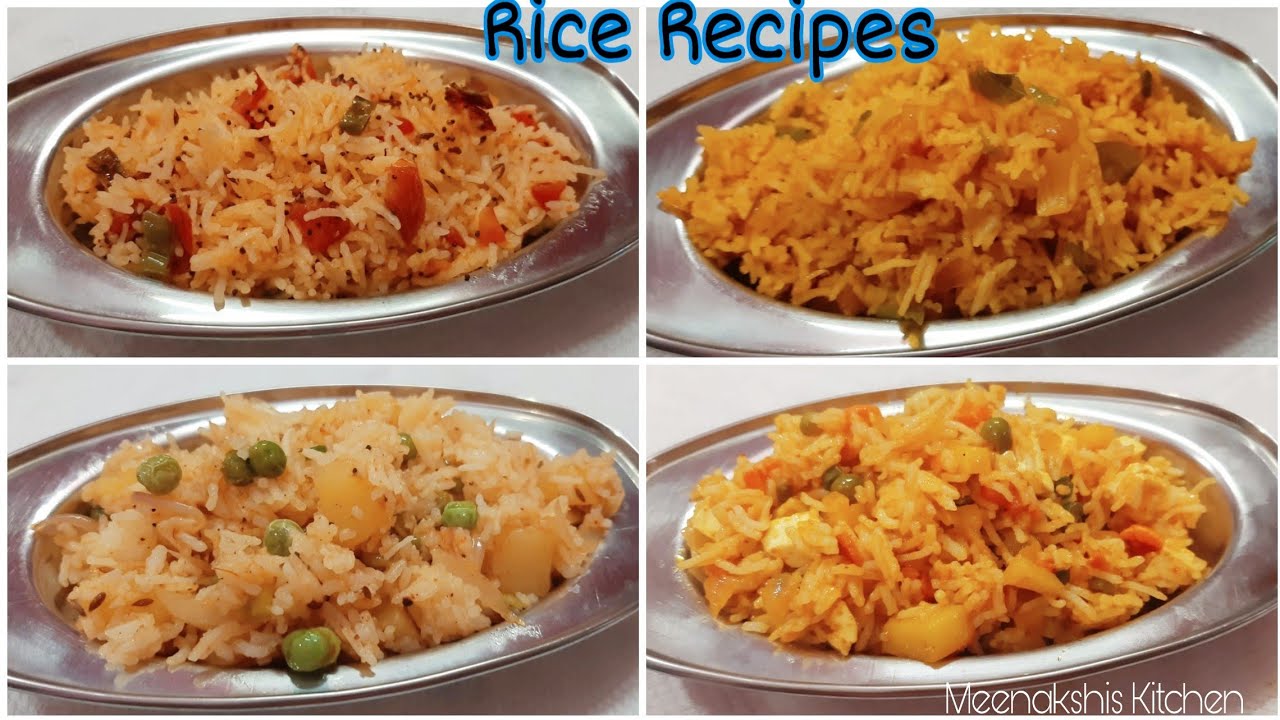 4 Types Of Rice Recipes Quick Leftover Rice Recipes Lunch Box Rice