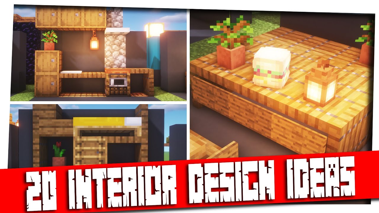 Minecraft - 20 Interior Decoration Ideas and Designs! [Inspiration ...