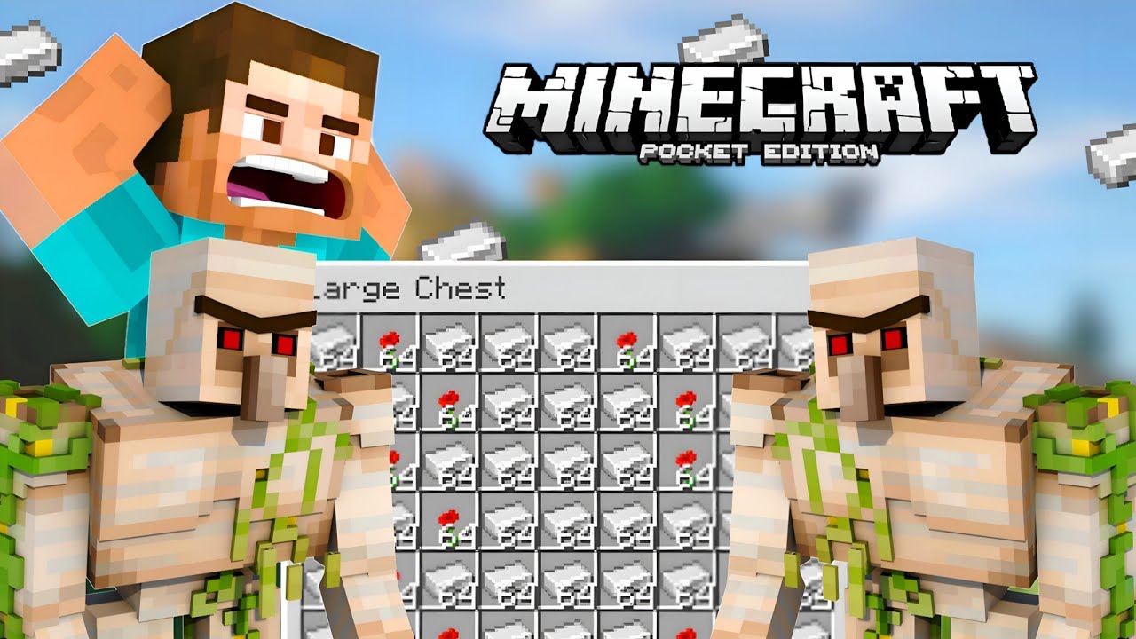 I Made An Epic Iron Farm In Minecraft PE | EP 5 - YouTube
