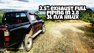 2.5 inches Exhaust in 2.8D 3L N/A Hilux Whattt!!! 😅😅😅