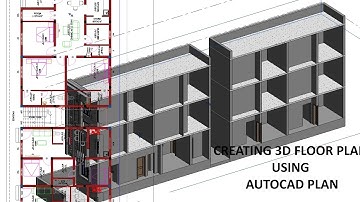 CREATING 3D FLOOR PLAN IN REVIT USING AUTOCAD FILE | SECTION CUT VIEW