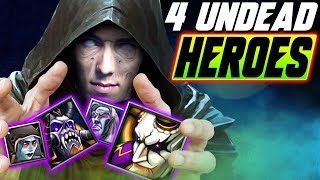 I made 4 UNDEAD HEROES in this video! - WC3 - Grubby