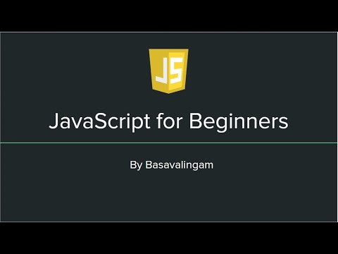 JavaScript Basics for Beginners by Basavalingam - YouTube
