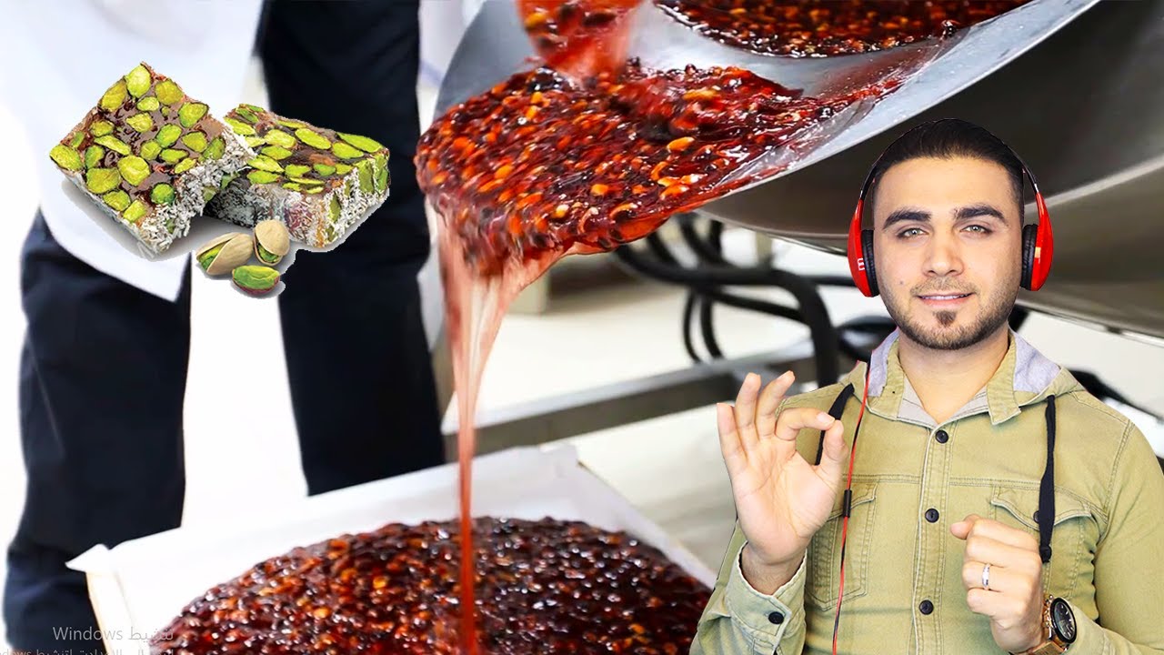 مصانع راحة الحلقوم أو الملبن😍شاهد صناعة ملبّس العيد😋مصانع مذهلة