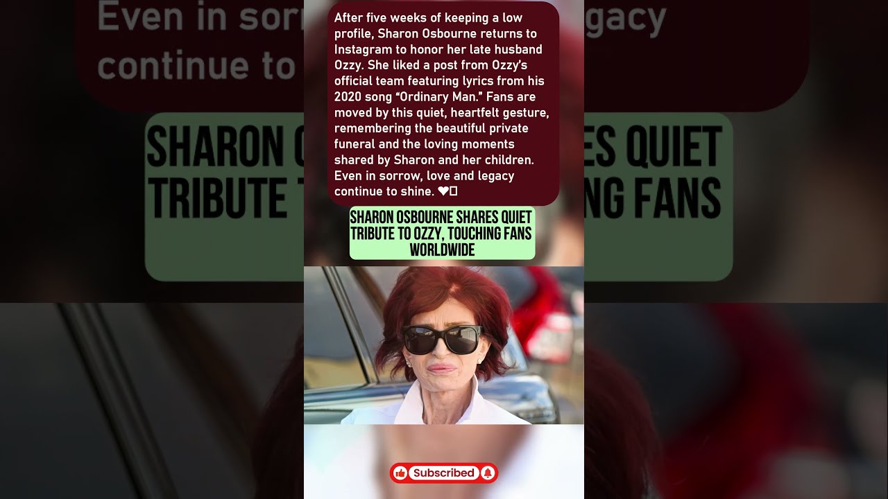 Sharon Osbourne Shares Quiet Tribute To Ozzy Touching Fans Worldwide