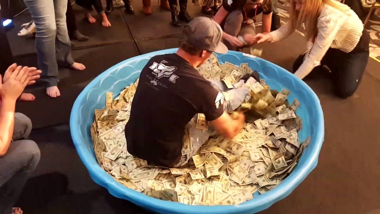 100,000 money bath. YouTube