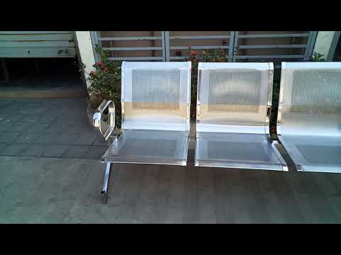 stainless steel 3 seater waiting