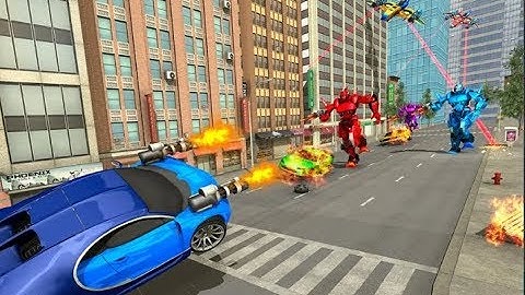 Amazing Drone Robot Car Part-1 | City Rescue Robot Transforming Android GamePlay