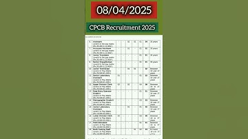 CPCB Recruitment 2025#india #exam #shortsfeed