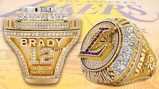 TOM BRADY AND LEBRON JAMES CHAMPIONSHIP RINGS WORTH MILLIONS!