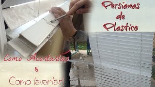 COMO ACORTAR Y LIMPIAR PERSIANAS DE PLASTICO - How to Clean &amp; Cut Plastic Blinds!