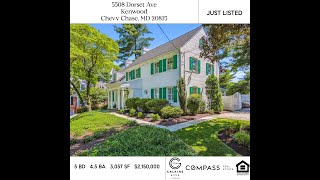 Just Listed!! 5508 Dorset Avenue, Chevy Chase Maryland. Right in the Heart of Kenwood!