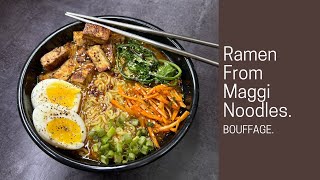 Maggi ramen | No fancy ingredients | No meat, no miso | Ramen with Indian ingredients | Ramyun |