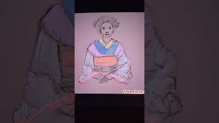 How i Sketch A Geisha On iPad Pro #shorts #timelaffs #procreate #ipadpro