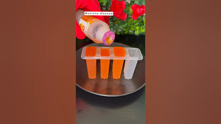 Orange juice popsicle #icecream #homemade #popsicle #shorts @Itsmuntahakhanam