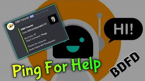 BDFD Ping For Help Command | Discord Bot