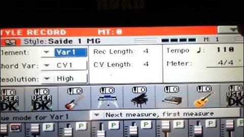 korg pa600 QT How to rearrange style elements