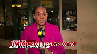 5 people injured after New Year's Day drive-by shooting in Durham