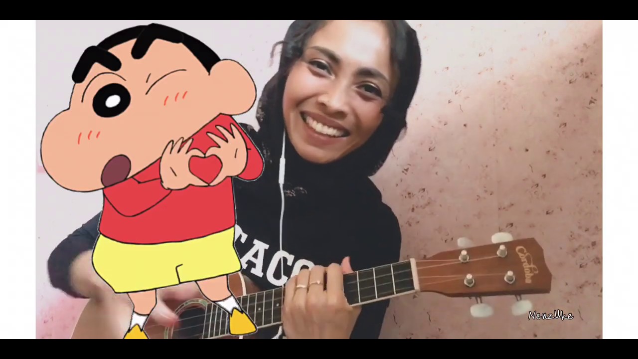 CRAYON SHINCHAN Indonesia Ukulele versi Nenz Uke lengkap Lirik dan