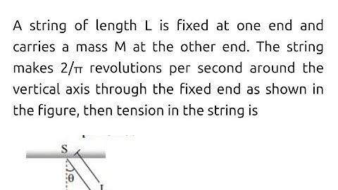 #jeemain2025 A string of length L is fixed at one end and carries a mass of M at the other end. The