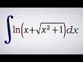 Неопределенный интеграл от ln(x+sqrt(x^2+1)) методом интегрирования по частям
