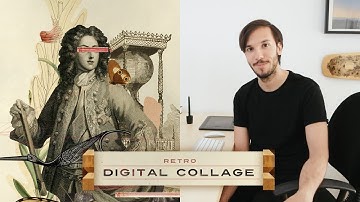 Skillshare class promo video: How to Retro / Vintage digital collage in Adobe Photoshop