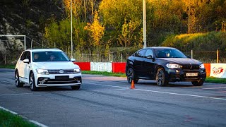 TIGUAN 2.0T (340л.с.) vs BMW X6 3.0D (450л.с.), ВАЗ 2114 16кл vs KALINA NFR. BMW M5 e60 vs GOLF 2.0T