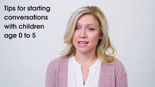 Tips for starting conversations with children age 0 to 5 about mental \& behavioral health