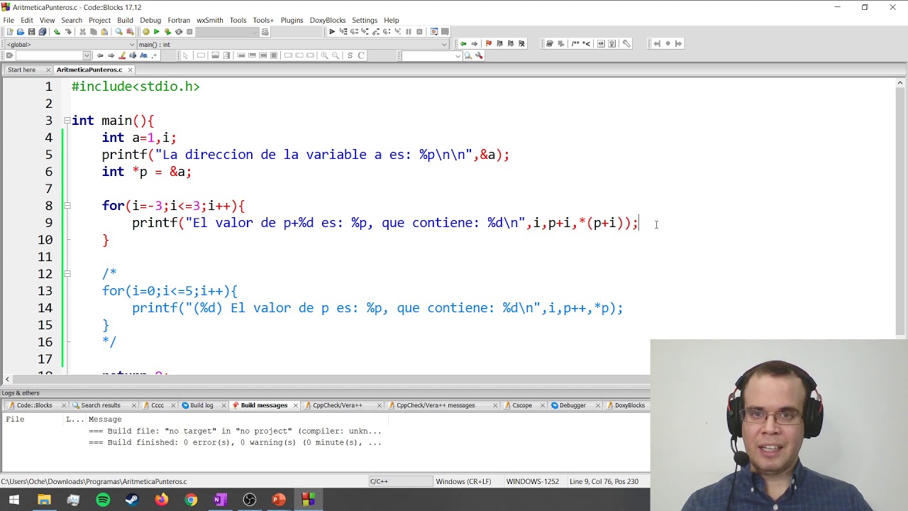 Punteros en C - Aritmética de punteros - YouTube