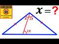 Can you find the angle X? | (Triangles) | #math #maths | #geometry