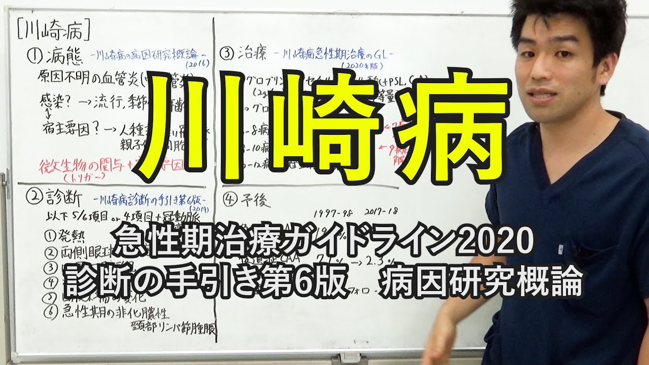 【川崎病】急性期治療のガイドライン2020・診断の手引き第6版・病因研究概論 2021/4公開