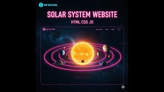 Solar System Website Home Page Using HTML CSS JavaScript | Animated Planets Orbit Effect