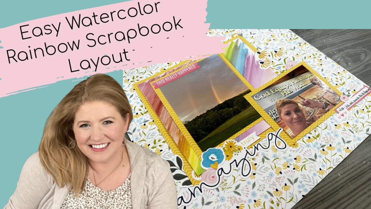 DIY Personalize Decorative Rainbow Colour Scrapbook Set with