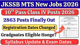 JKSSB Class IV Posts New Dates Out | Syllabus & Exam Dates Update Check Complete Details In Video screenshot 3