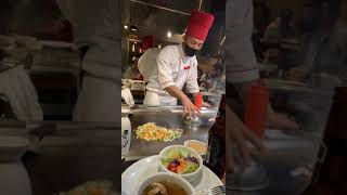 Chef Does Magic Trick With Eggs On Teppanyaki Grill - 1208708