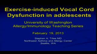 02/19/13 Exercise-induced Vocal Cord Dysfunction in Adolescents