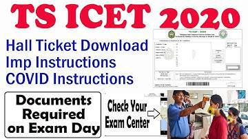 TS ICET 2020 Hall Ticket Download | TS ICET 2020 admit card download
