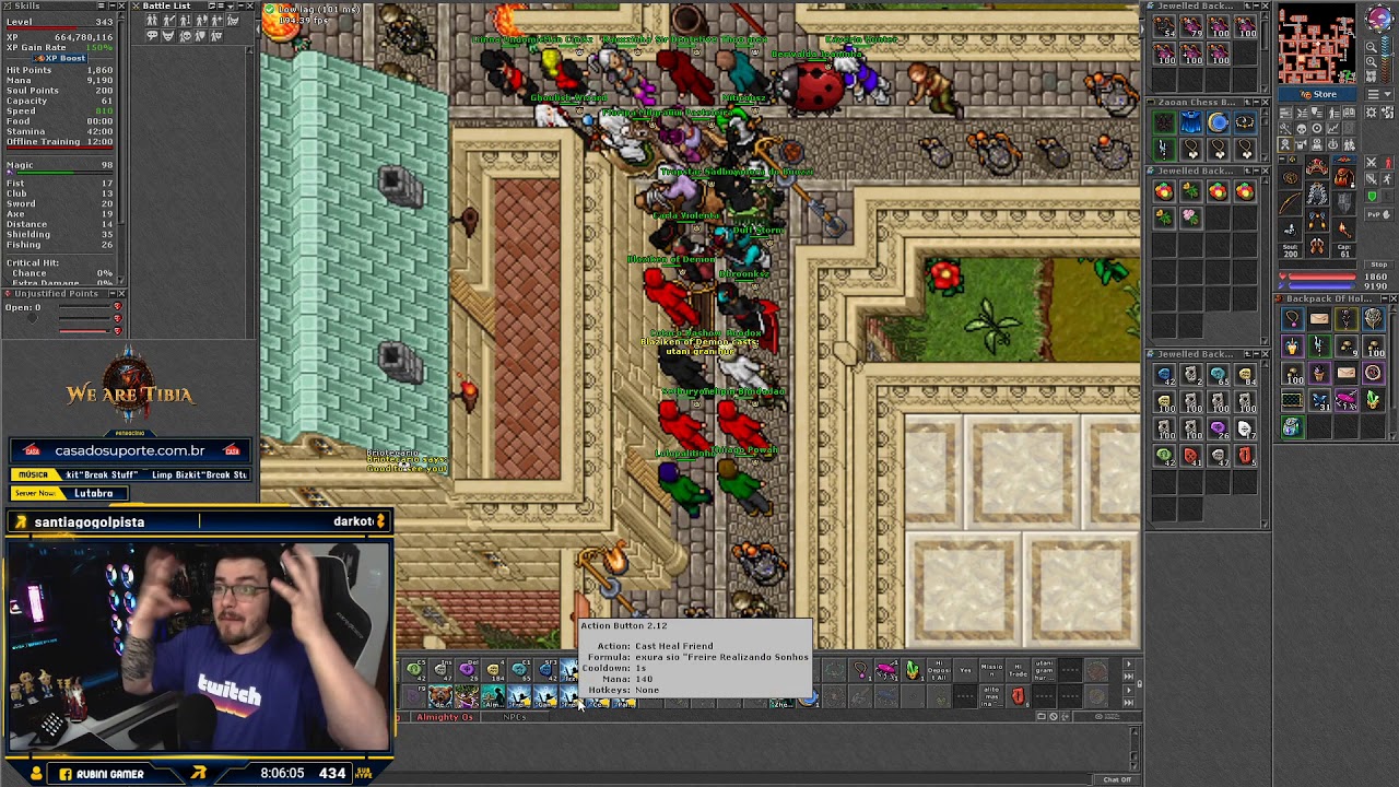 RUBINI TILTA COM OS SKELETINHOS NA LIVE l TIBIA HIGHLIGHTS - YouTube