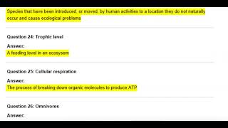 FREE BIOLOGY AND STUDY GAMES ABOUT UNIT 8 EXAMQUESTIONS screenshot 3