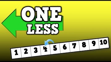 One Less!! (song for kids about identifying the # that is "ONE LESS")